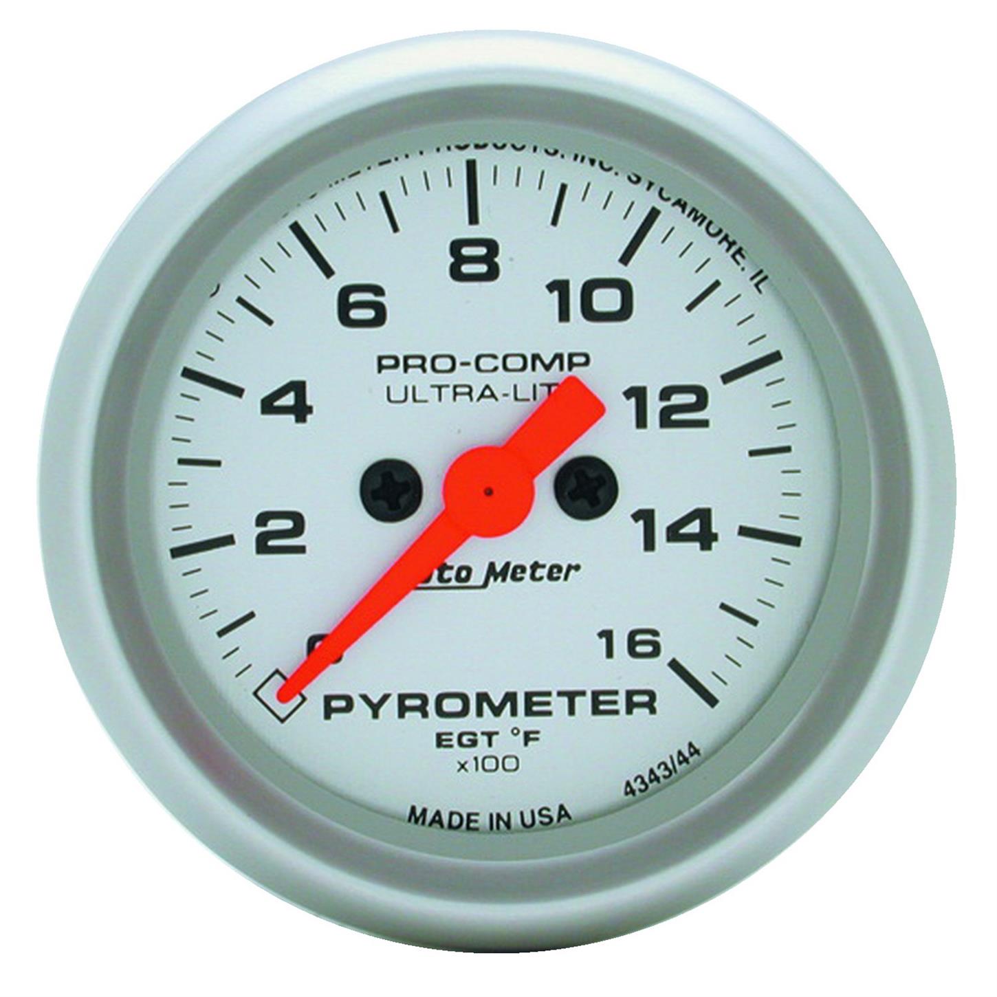 AutoMeter 4344 Ultra-Lite Digital Stepper Motor Pyrometer Gauge