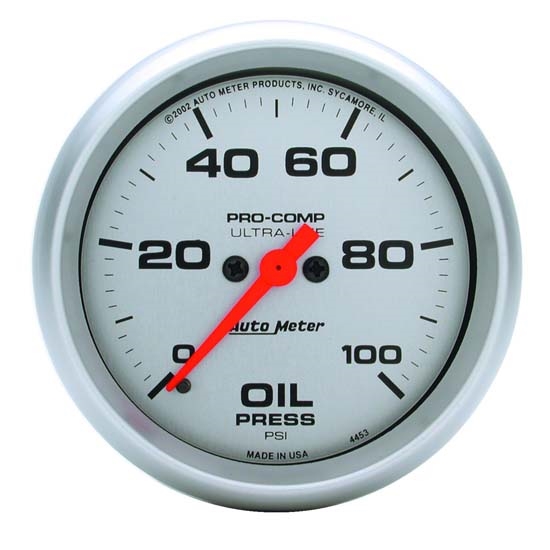 Auto Meter 1429 Designer Black Mechanical Oil Pressure Gauge