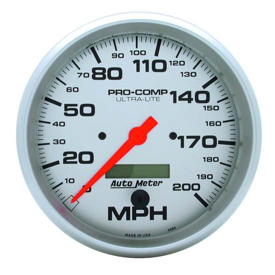 Auto Meter 1680 Old TYME White Electric Programmable Speedometer