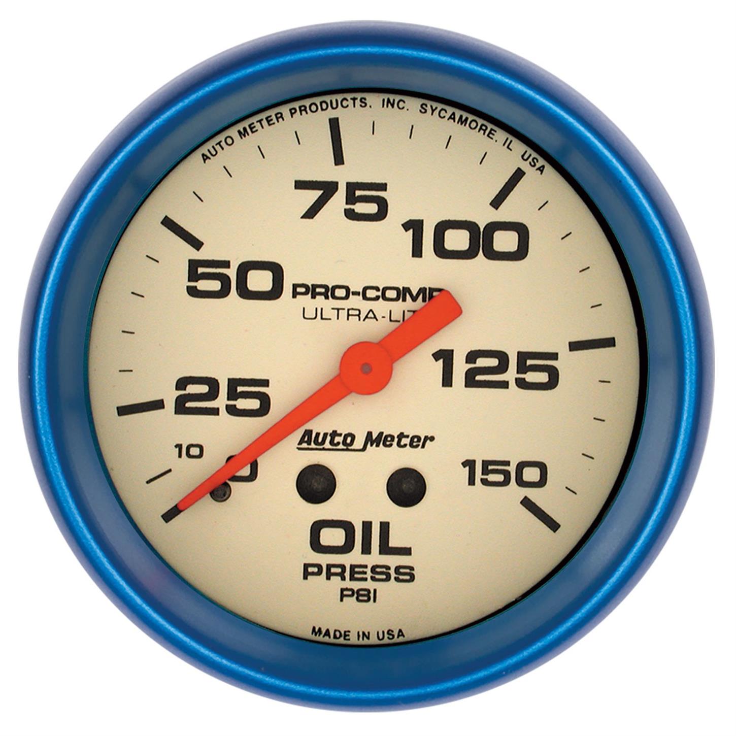 Auto Meter 1429 Designer Black Mechanical Oil Pressure Gauge