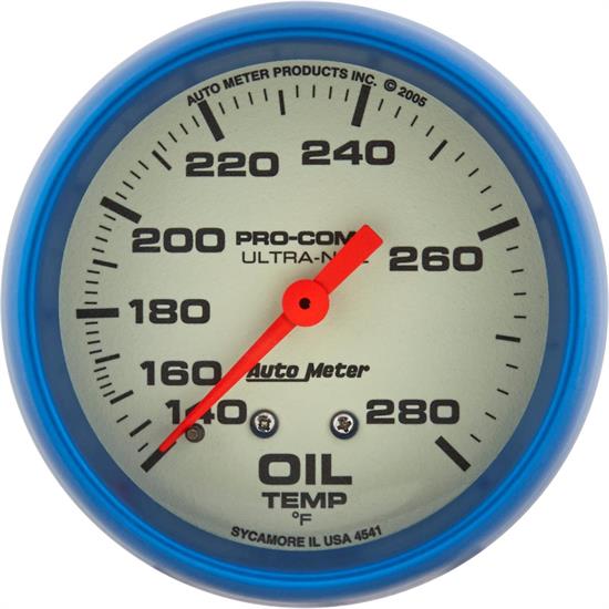 AutoMeter 4541 UltraNite Mechanical Oil Temp. Gauge,25/8 In.