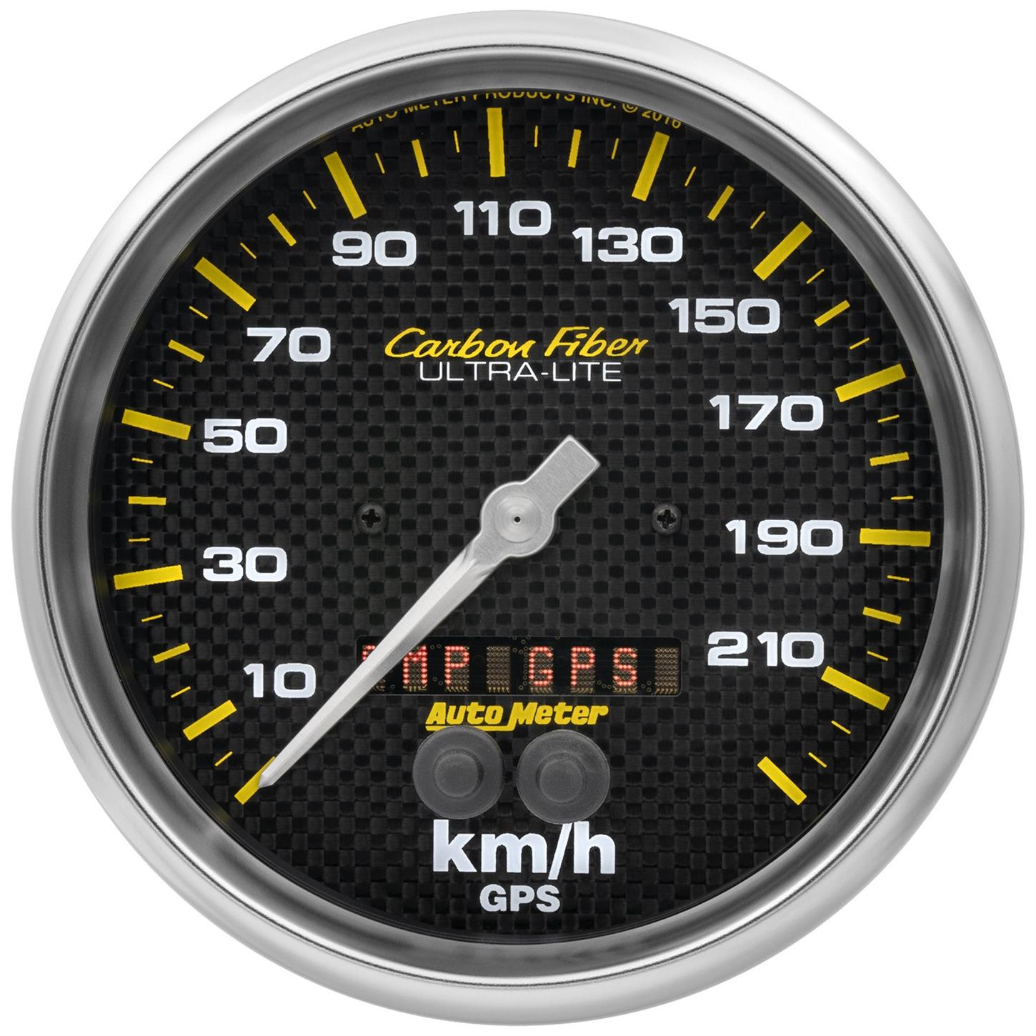 AutoMeter 4881M Carbon Fiber Speedometer, 5,0225 KM/H,Flat Lens