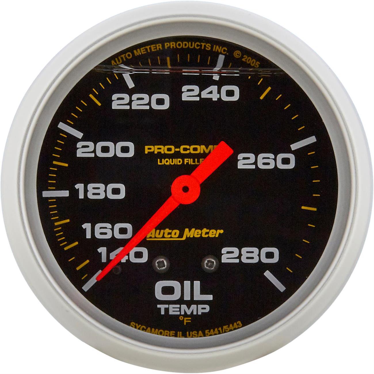 AutoMeter 5441 Mechanical Oil Temperature Gauge, 25/8