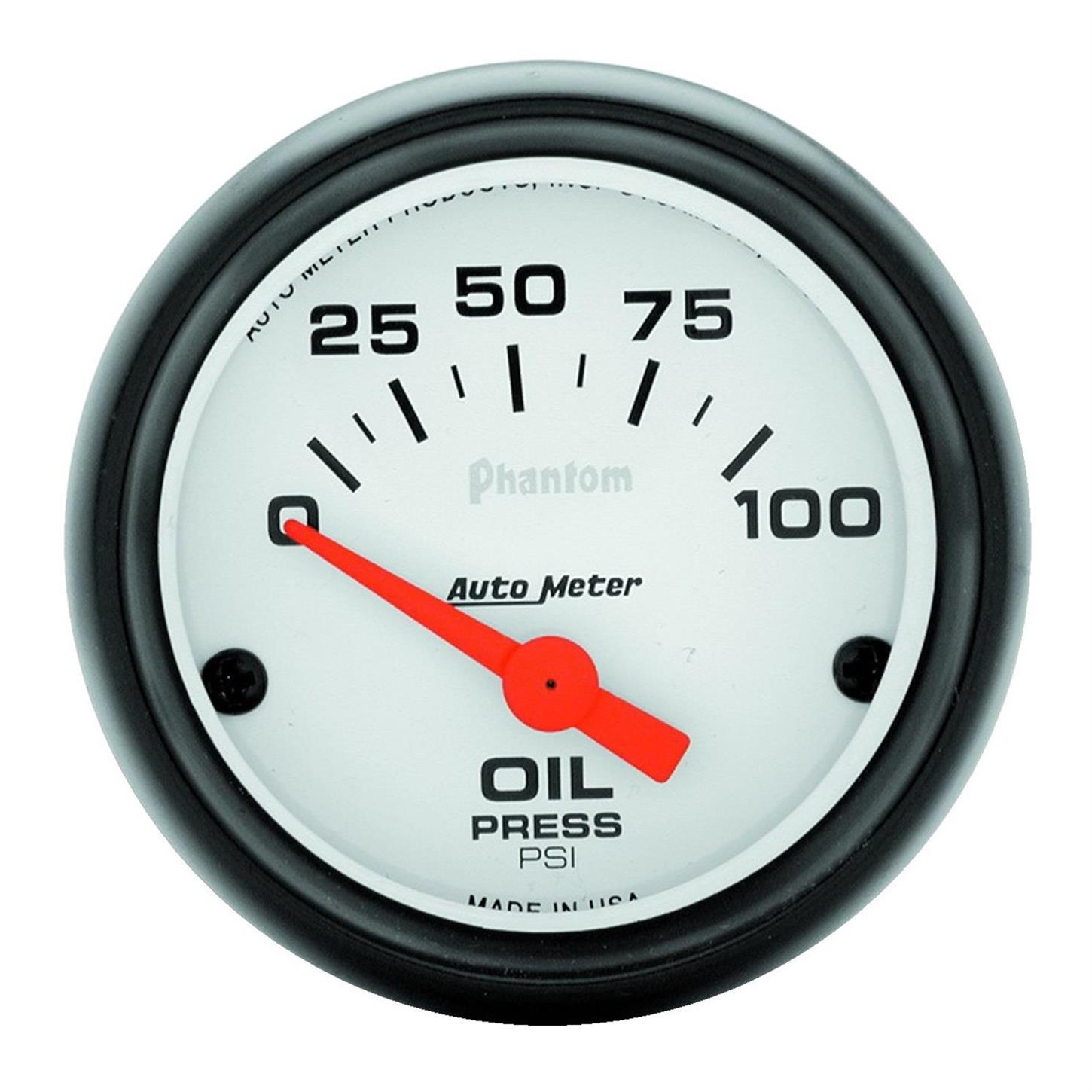 5727 Phantom Electric Oil Pressure Gauges - 2.06 in. - 0-100 PSI