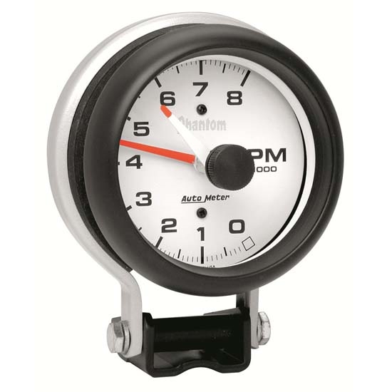 Autometer Arctic White 3-3//8/" In-Dash Tachometer 0-8,000 RPM Gauge