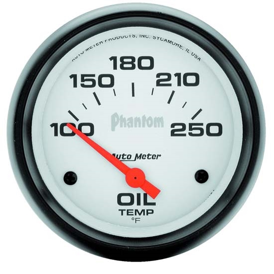 AutoMeter 5847 Phantom AirCore Electric Oil Temp Gauge, 25/8