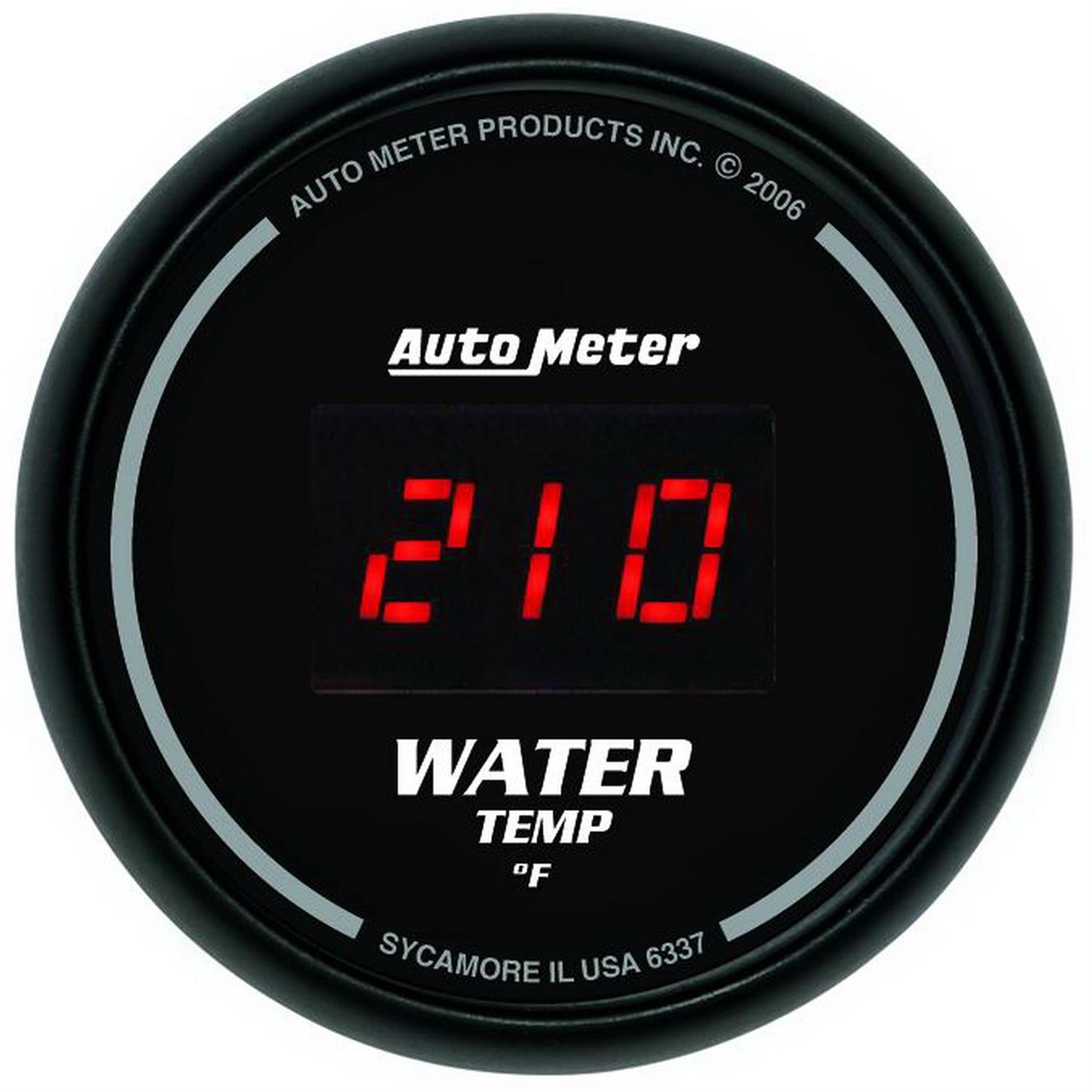 AutoMeter 6337 Sport-Comp Digital Digital Water Temperature Gauge