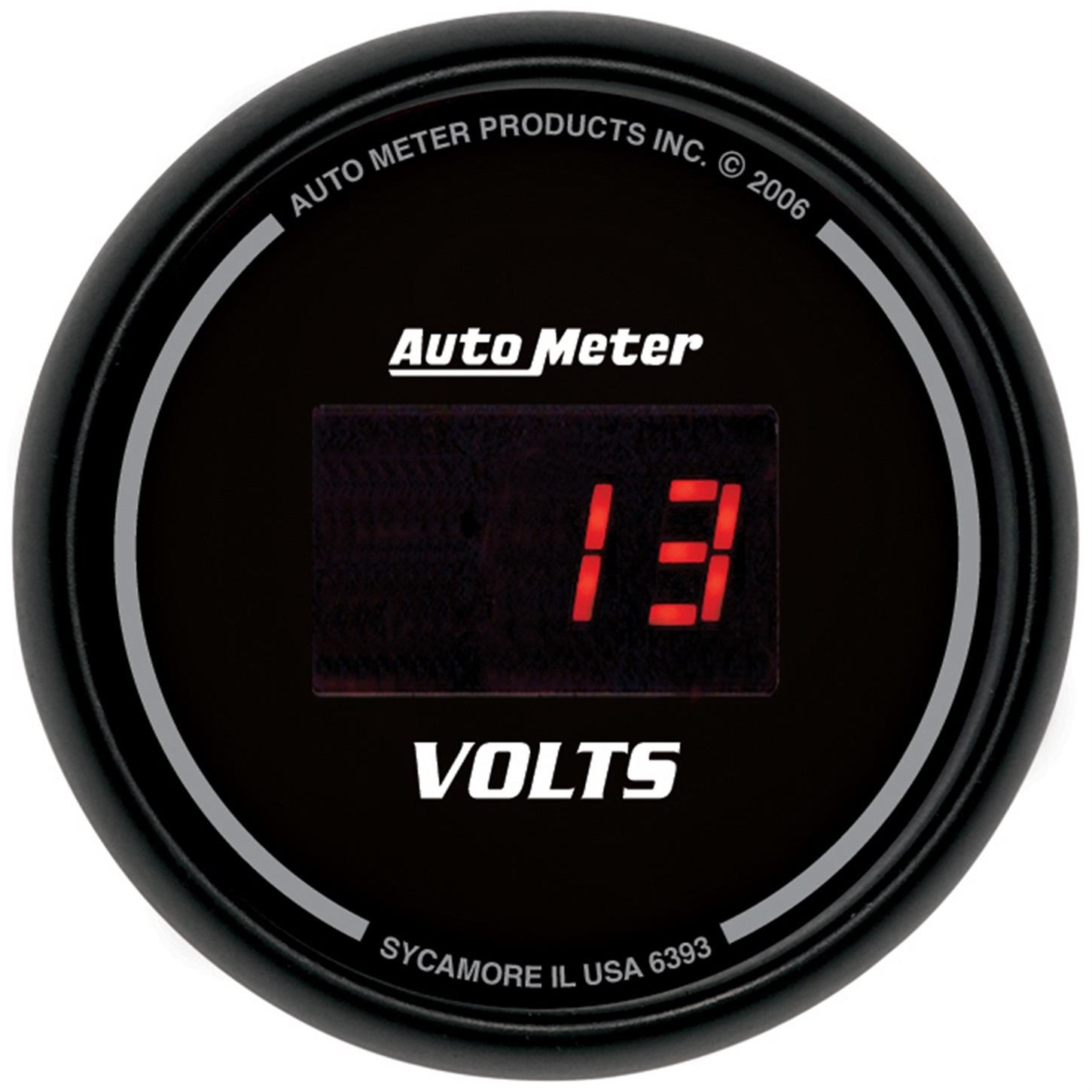AutoMeter 6393 Sport-Comp Digital Digital Voltmeter Gauge