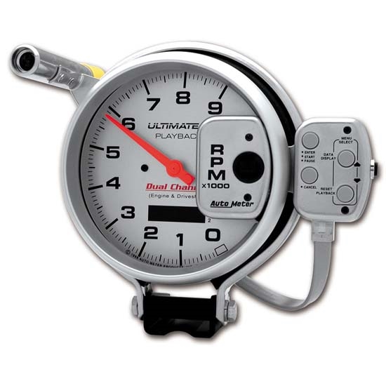 Auto Meter 6884 Ultra-Lite Air-Core Pedestal Tach, 9k RPM, 5 Inch