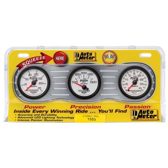Auto Meter 7501 Phantom II Interact Pack Diesel Gauge Set, 21/16 Inch