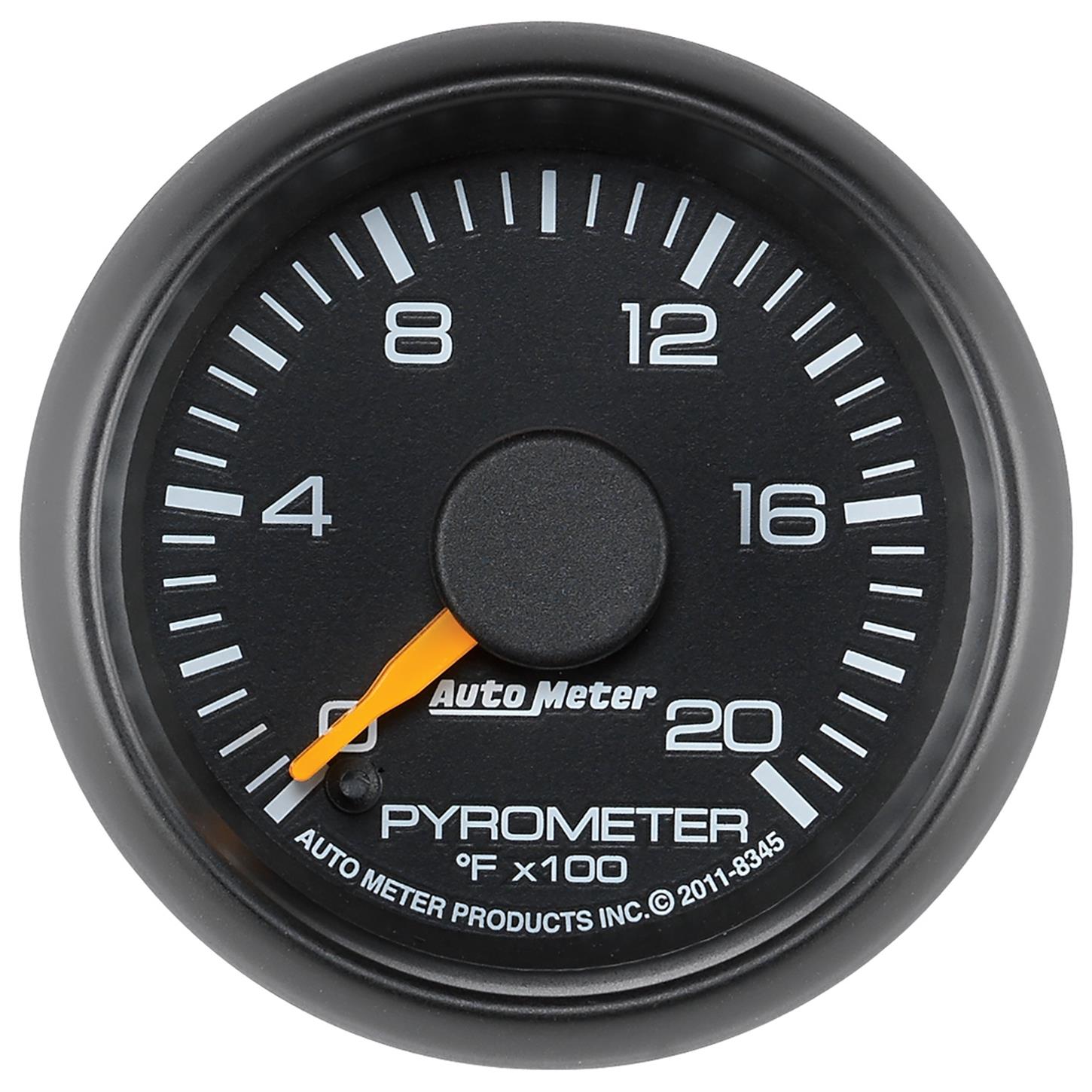 AutoMeter 8345 Pyrometer Gauge, 2 1/16 Inch, 2000 Deg., GM
