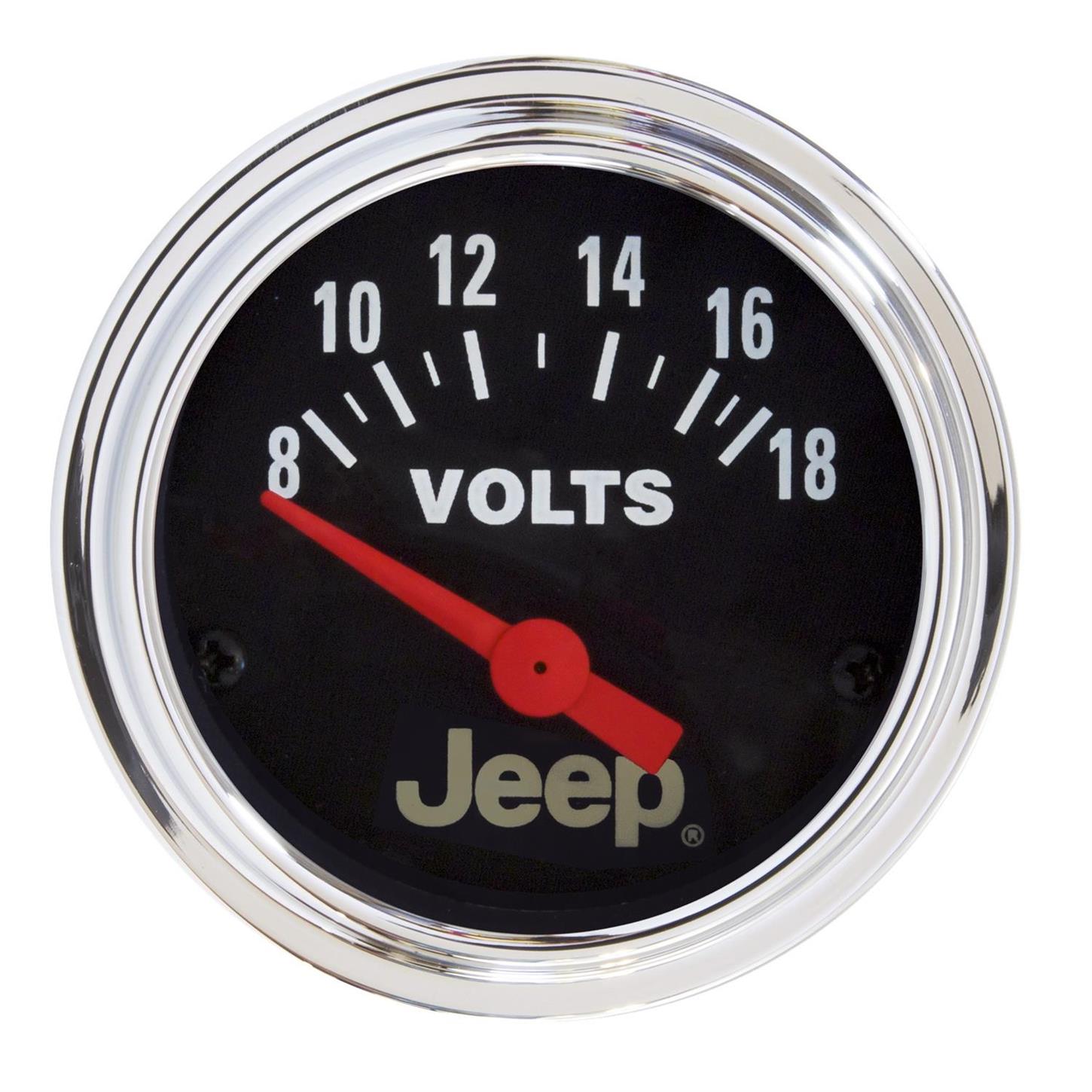 AutoMeter 880242 Jeep Air-Core Voltmeter Gauge, 2-1/16 Inch