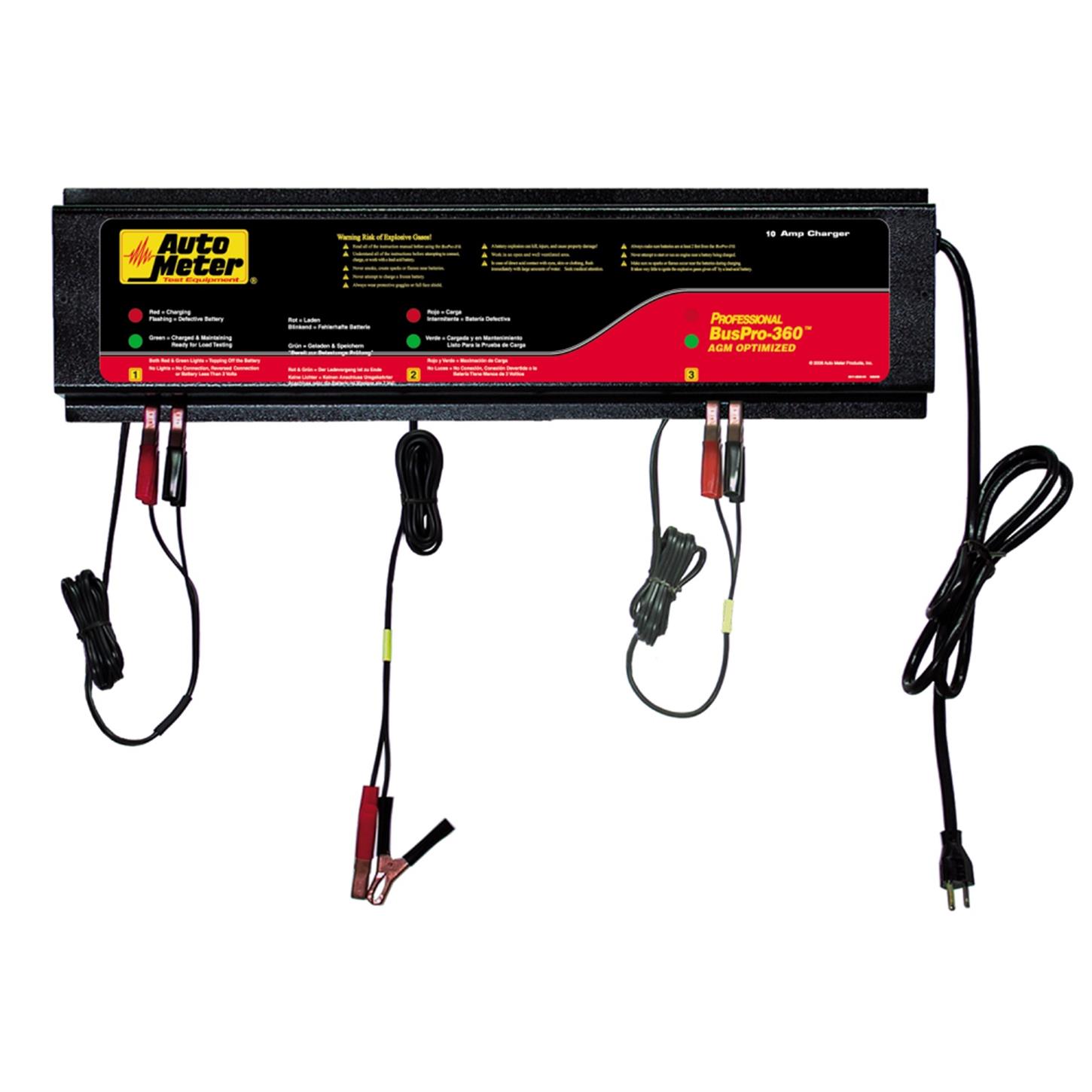 AutoMeter 3 Station Charger 5 Amps per Station 120V AGM Battery Optimized (BUSPRO-360)