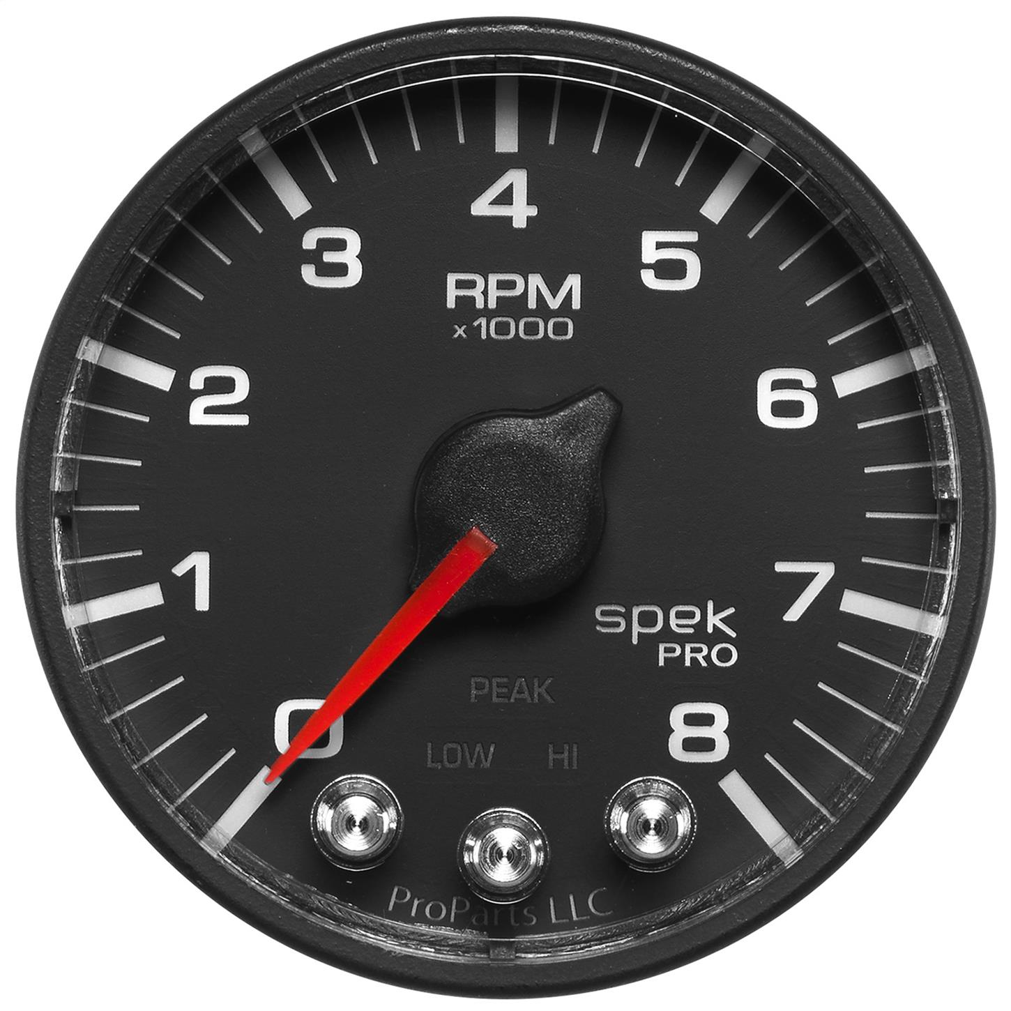 P334328 2.06 in. Spek Pro Tachometer with Shift Light & Peak Memory - 8000 RPM