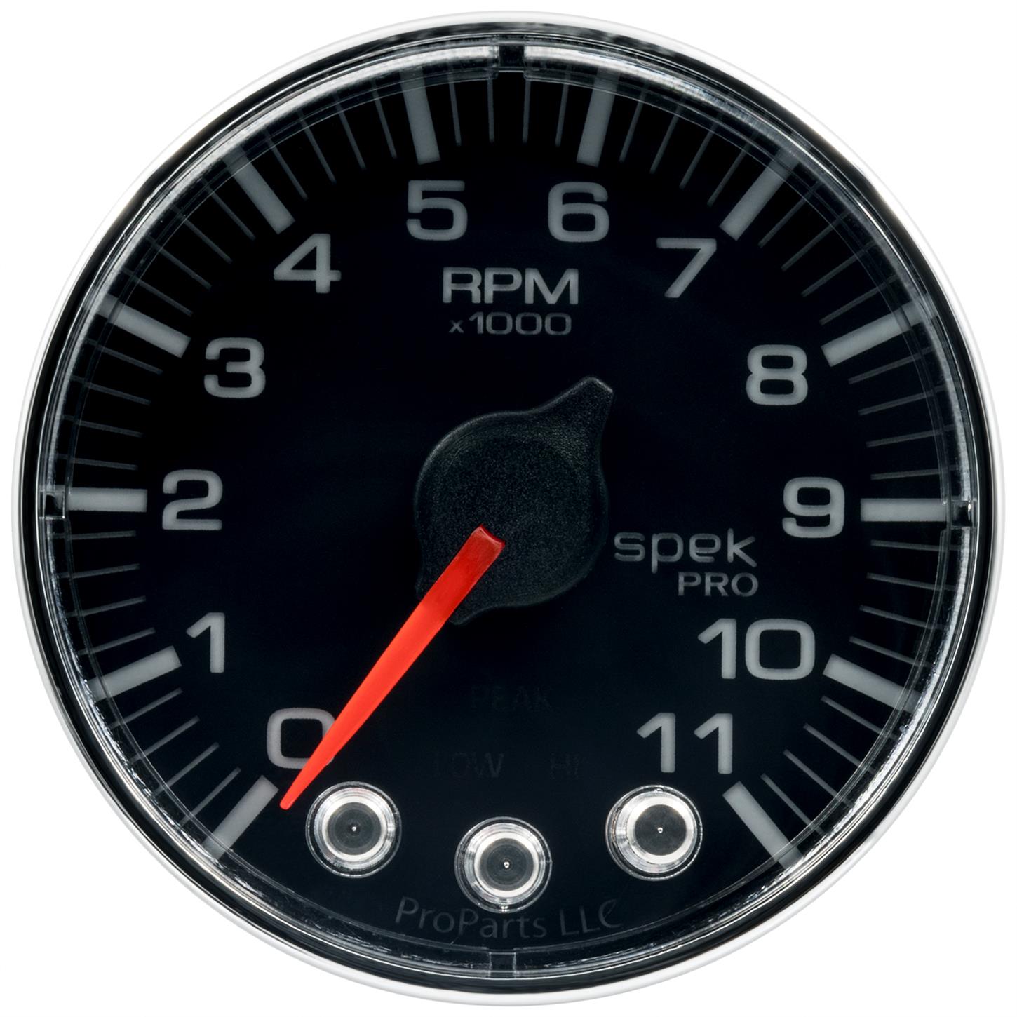 AutoMeter P336318 Tach Gauge, 2 1/16 Inch, 11K RPM, Blk/Chrm