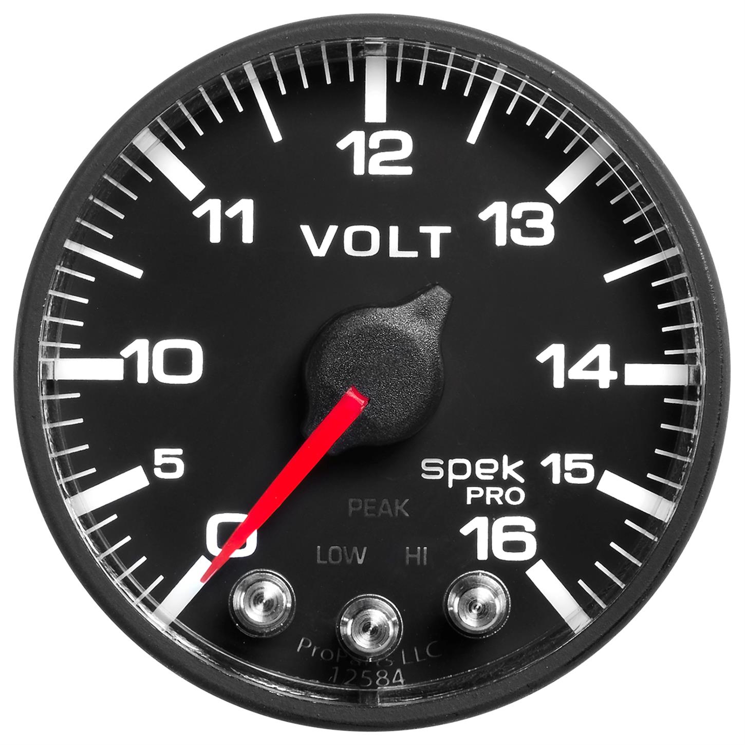 AutoMeter P344328 Spek-Pro Digital Stepper Motor Voltmeter Gauge
