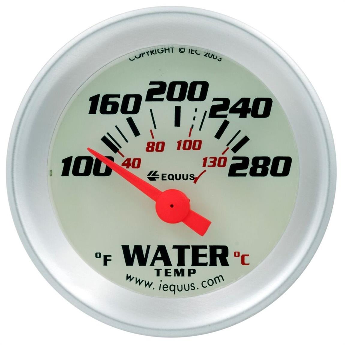 Equus E8162 8000 Series 1-1/2 Inch Elec. Water Temperature Gauge