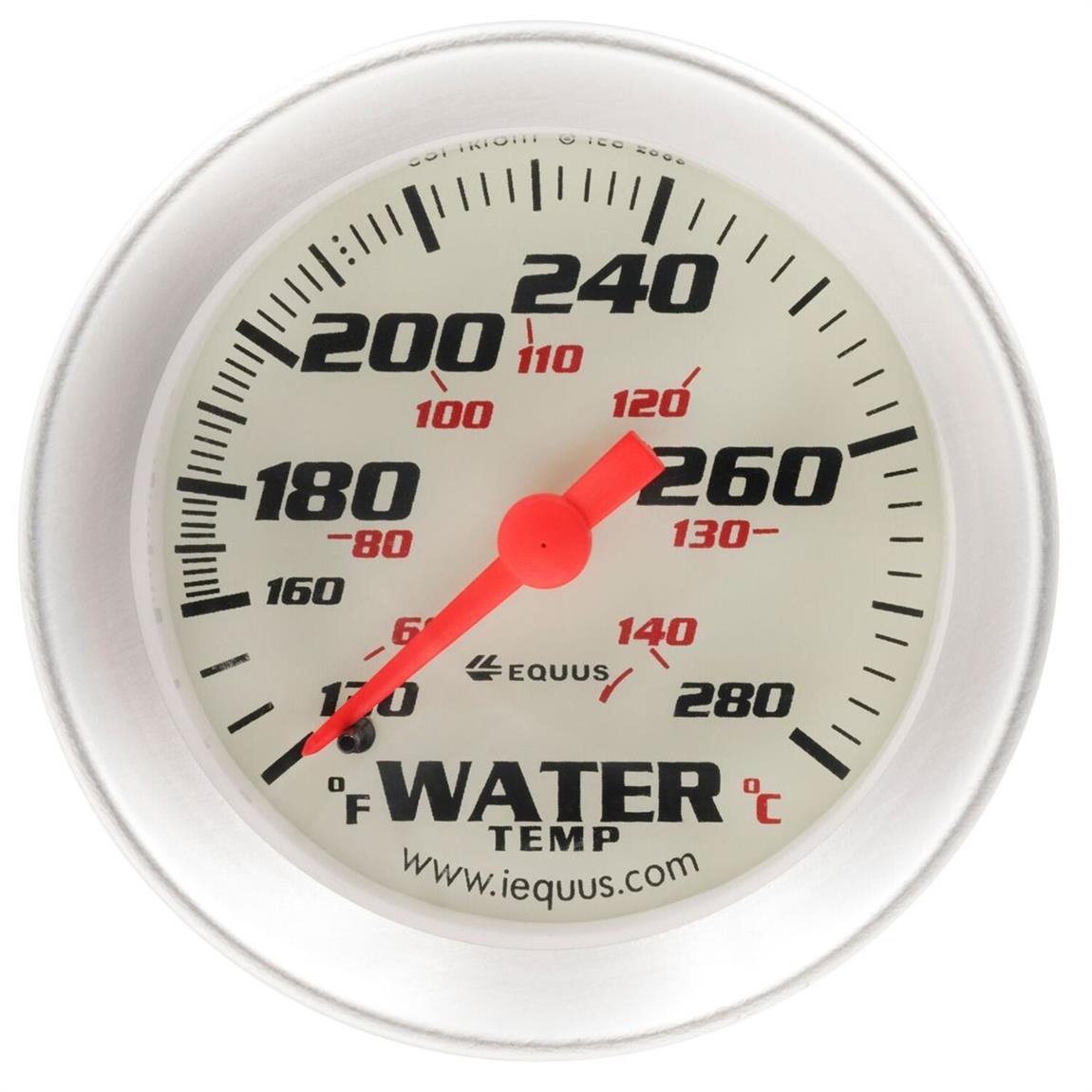 Equus EQUE8242 2 in. dia. Mechanical Water Temperature Gauge, White