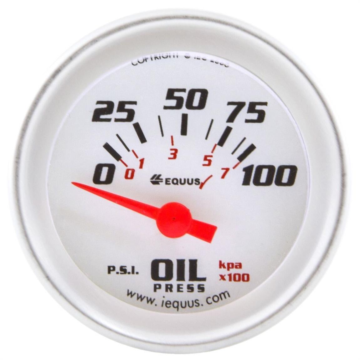 Equus E8264 8000 Series 2 Inch Electric Oil Pressure Gauge