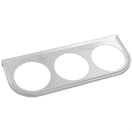 Equus E9823 Chrome Triple Gauge Mount Panel for 2 Inch Gauges