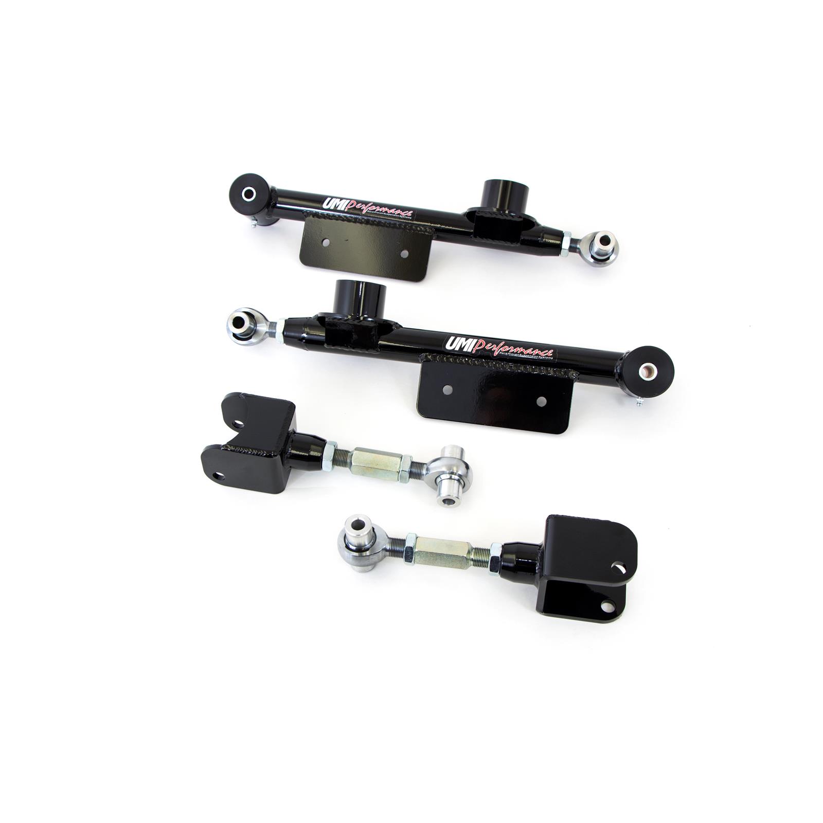 UMI 101517B 7998 Mustang Adjustable Rear Control Arms, Black