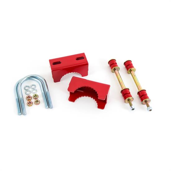 UMI 2244275R Rear End Sway Bar Mount Kit, 2.75 Inch Axle, Red