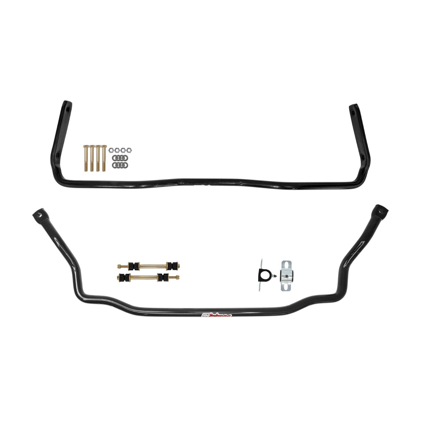 UMI 403534-B 64-72 A-Body Solid Front and Rear Sway Bar Kit,Black