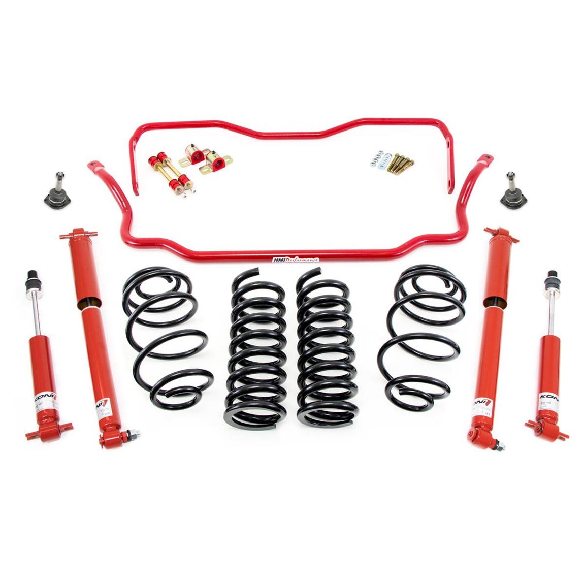 UMI ABF415-2-R 64-66 A-Body Kit, 2 Inch Lowering Stage 1.5, Red