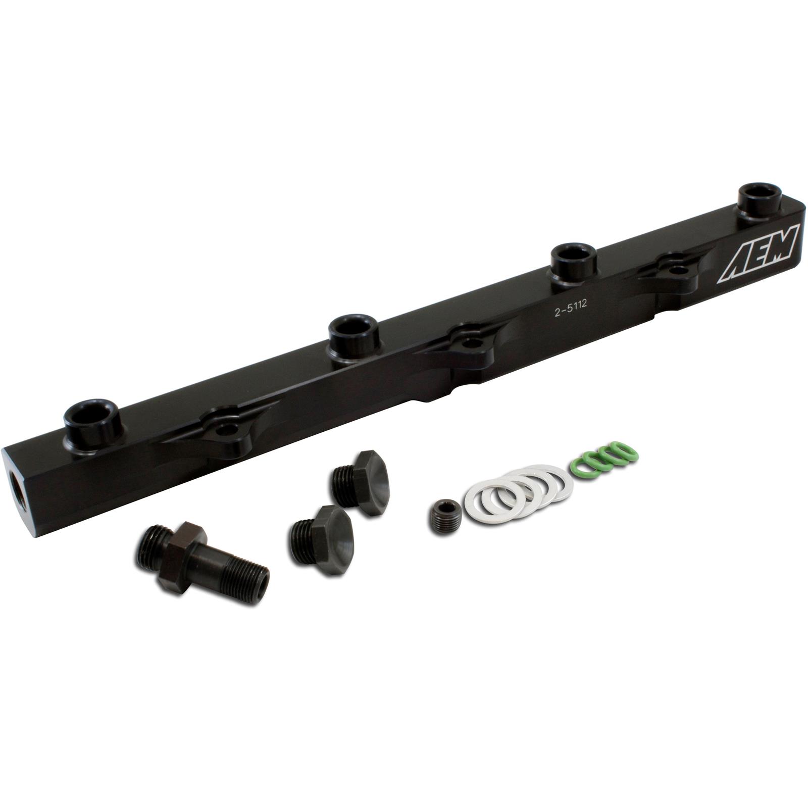 AEM 25112BK High Volume Fuel Rail, Black Anodized