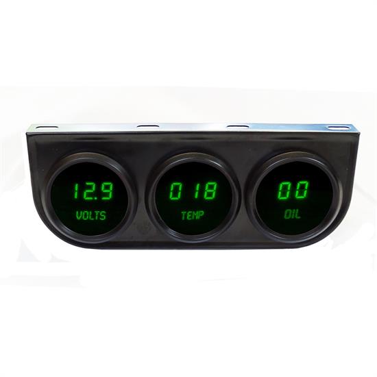 Intellitronix M9333G LED Digital Gauge Kit, Green