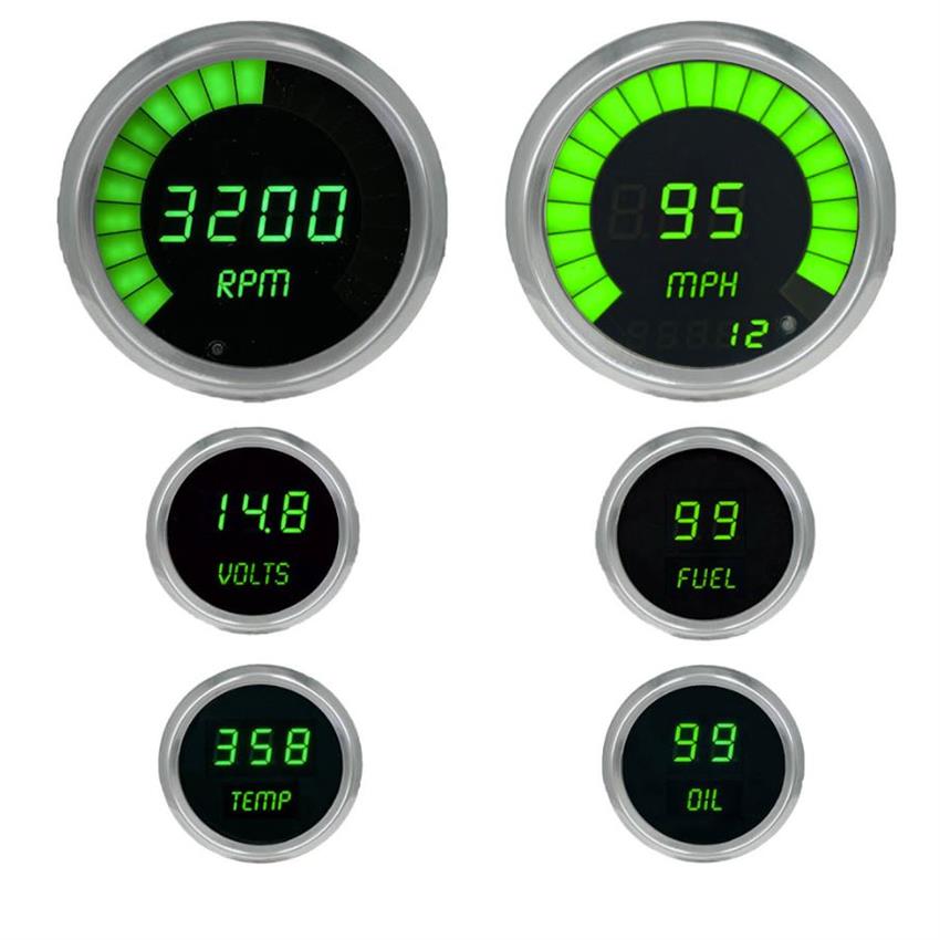 Intellitronix MS9999G LED Multi-Gauge Set, Green