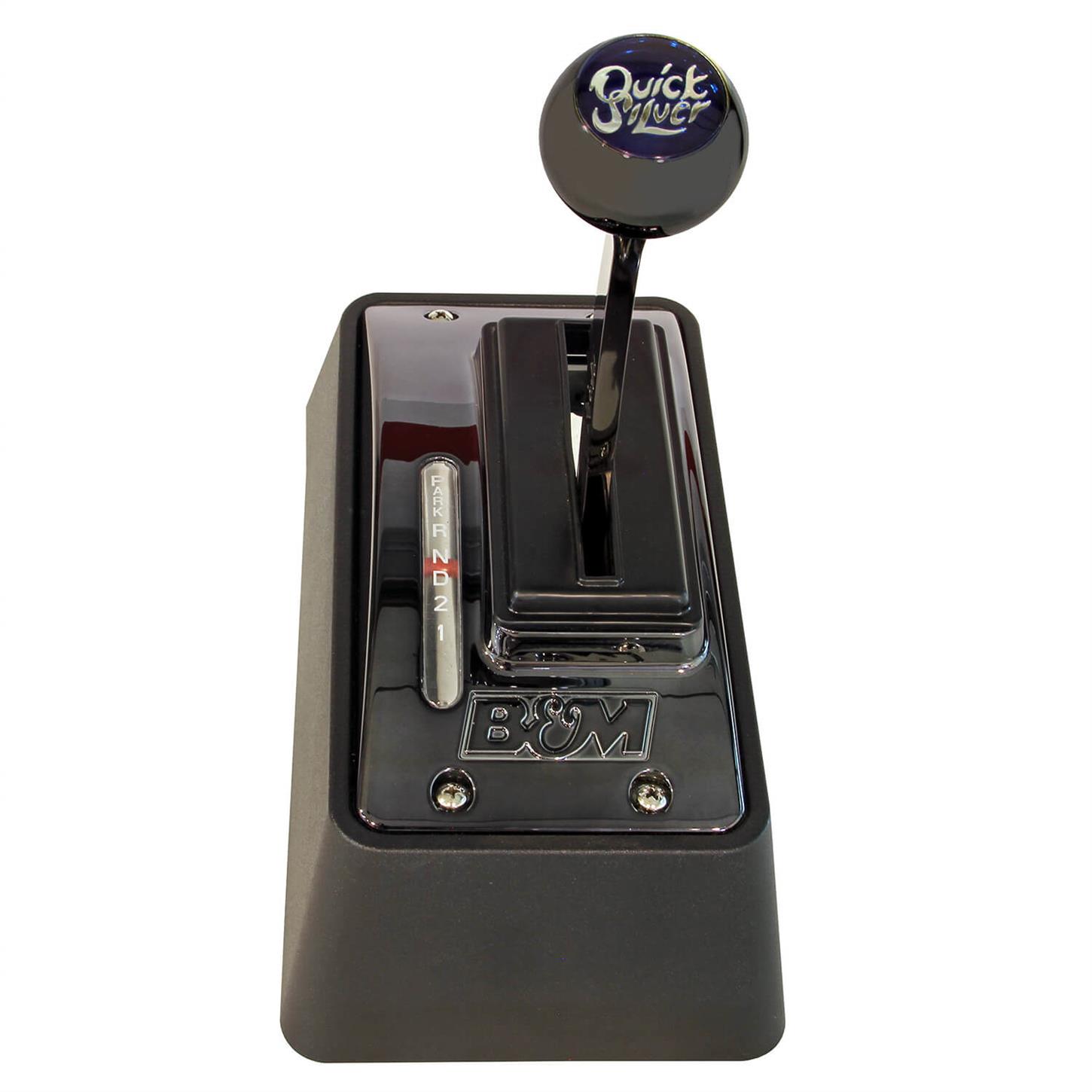 B&M 81683 Quicksilver Universal Automatic Ratchet Shifter, Black