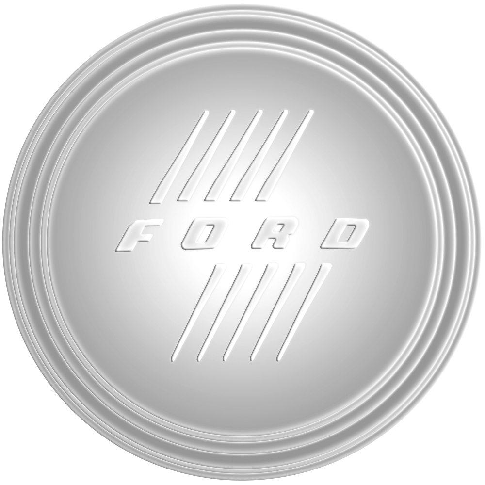 Wheel Vintiques 2010 1946 Ford Logo Hubcap, 8.25 In Dia