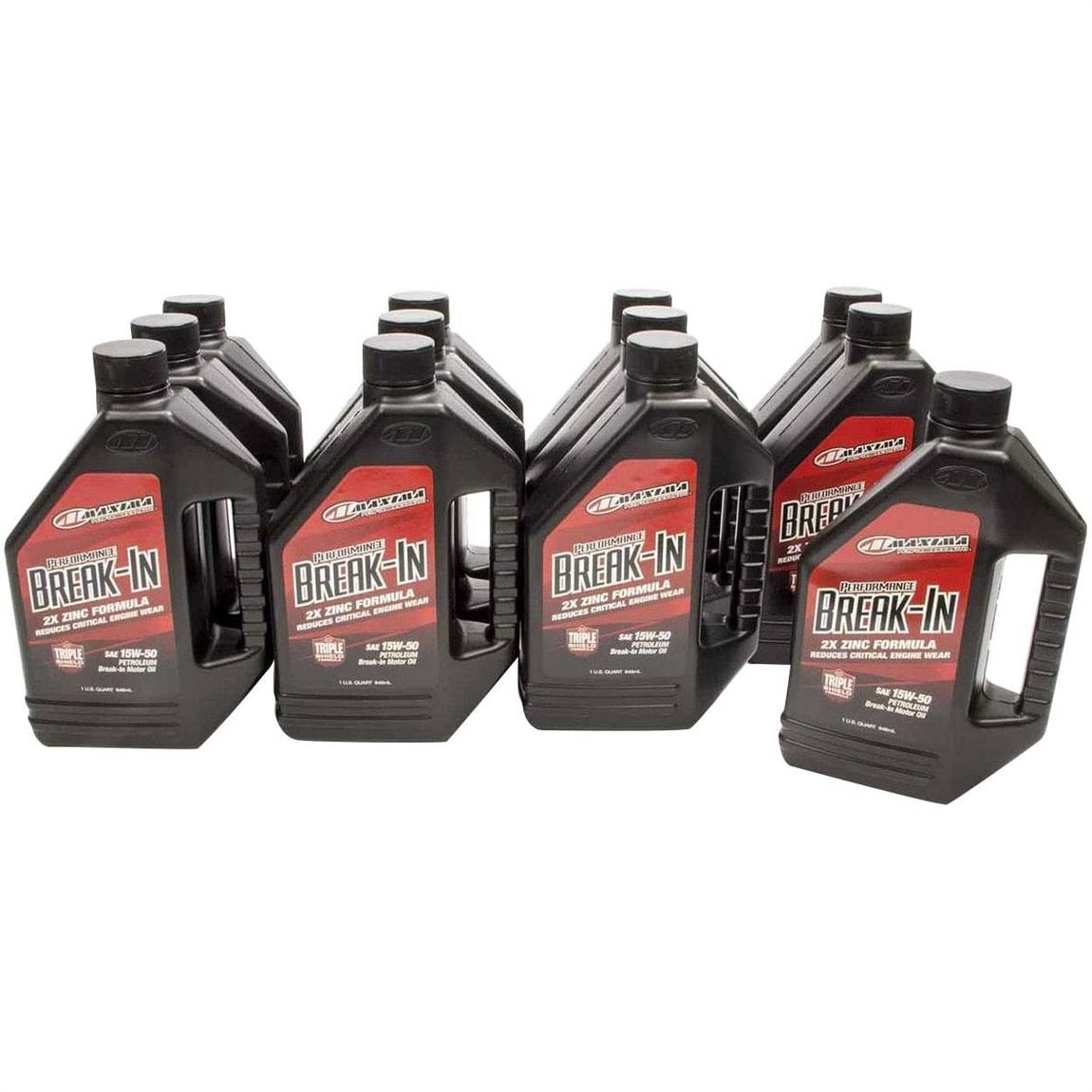 Maxima Racing Oils 22911901 BreakIn oil, 15W50, 12 Quarts