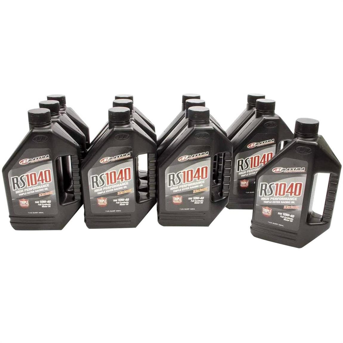 Maxima Racing Oils 22916901 RS Full Synthetic, 10W40, 12 Quarts