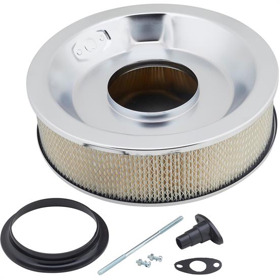 Chrome Deep Dish Performance Air Cleaner 14 x 4 Inch 4 Barrel Carb. Chrome Deep Dish Performance Air Cleaner 14 x 4 Inch 4 Barrel Carb.