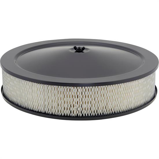 Universal Black 14 Inch Round Air Cleaner Set, 3 Inch Tall