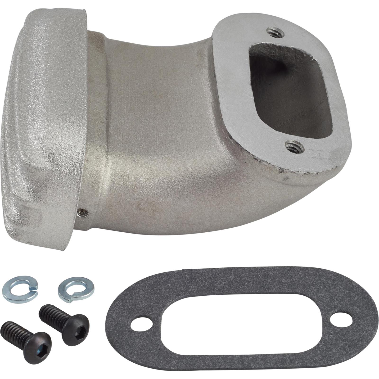 OTB Gear 6811 Oil Breather Tube, 90 Degree, Finned, Unpolished