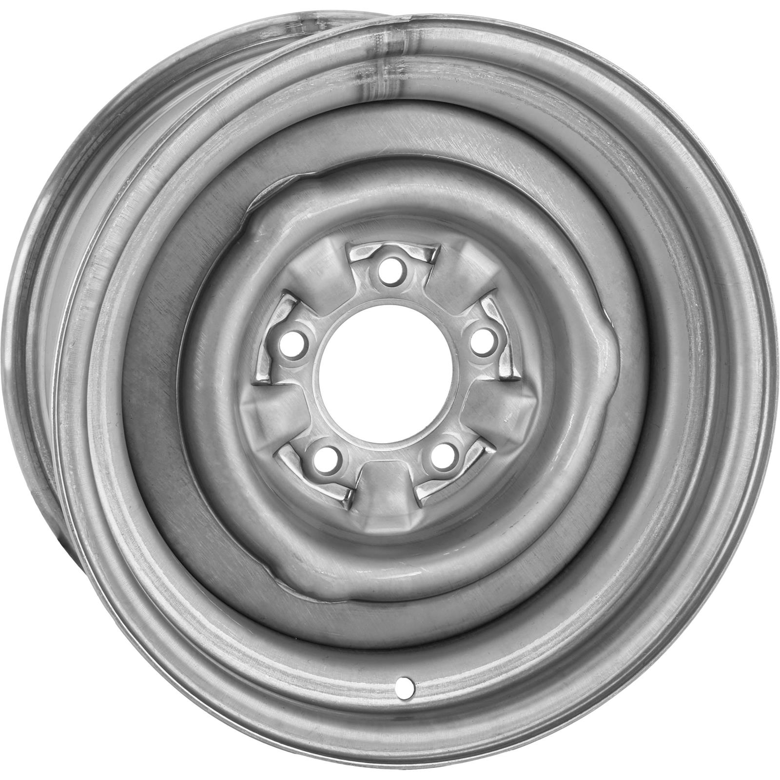 Speedway O/E Style Hot Rod Raw Steel Wheel, 15x7, 5 on 4.75, 4.25