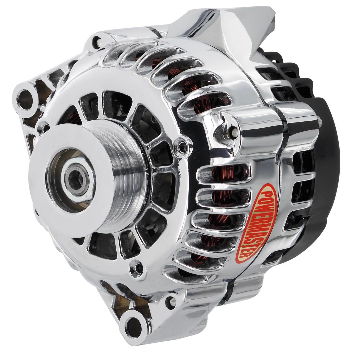 Powermaster 384061 GM CS130D Alternator, 165A, 6Groove, Chrome