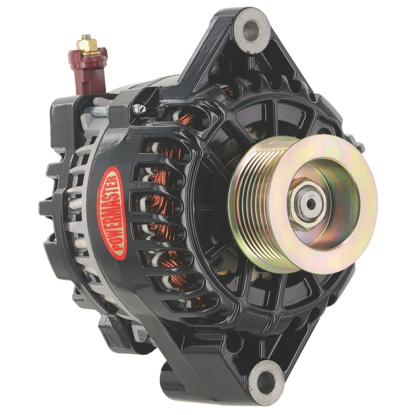 Powermaster 58304 Ford 6G Alternator, 155A, 8Groove, Black
