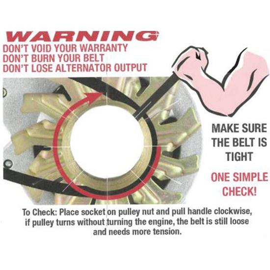 Powermaster 75091 Retro Alternator, 95A, V-belt, 12V, Chrysler
