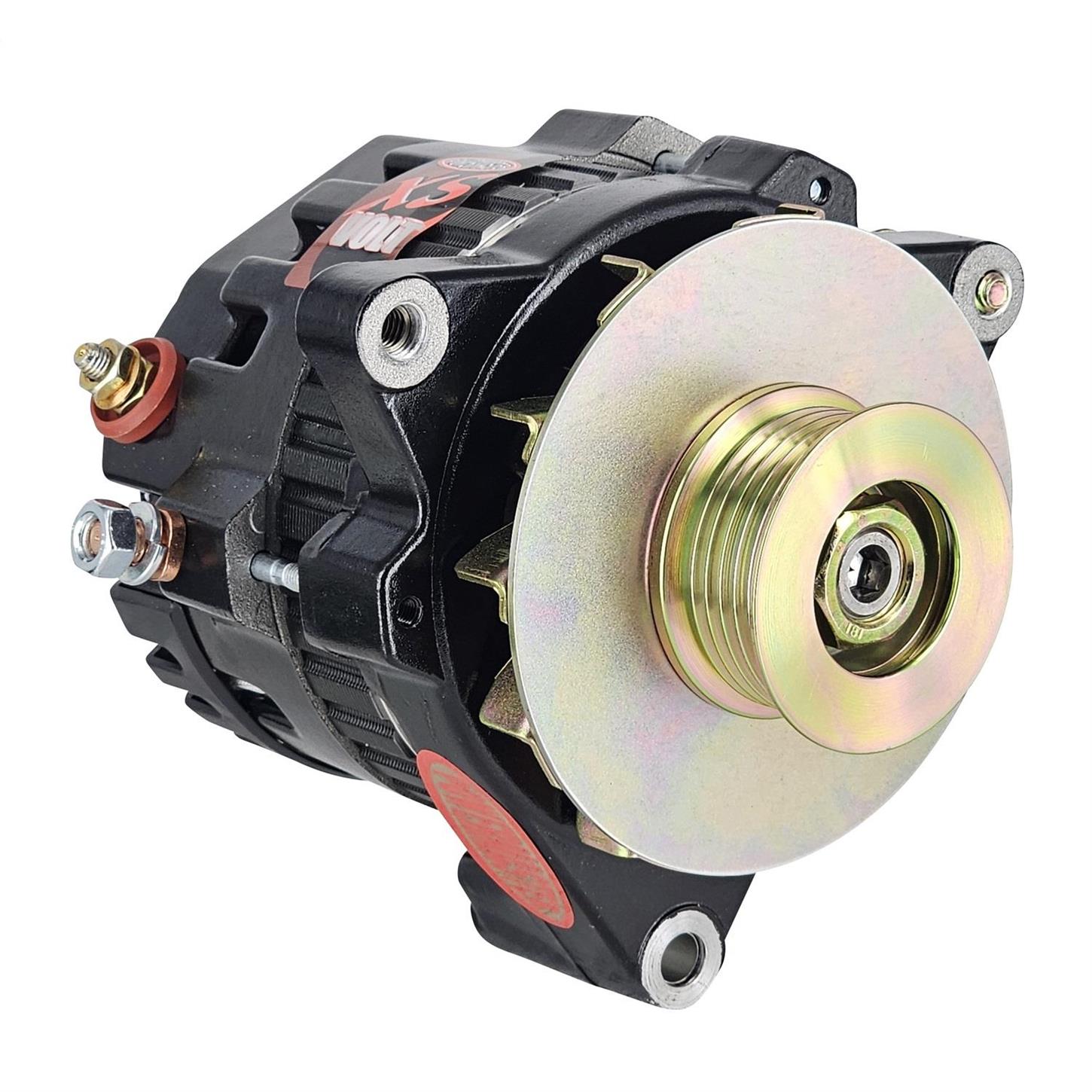Supreme 4/4 Powermaster 8478-104 Race Alternator, 100A, XS Volt 1 Wire Reg