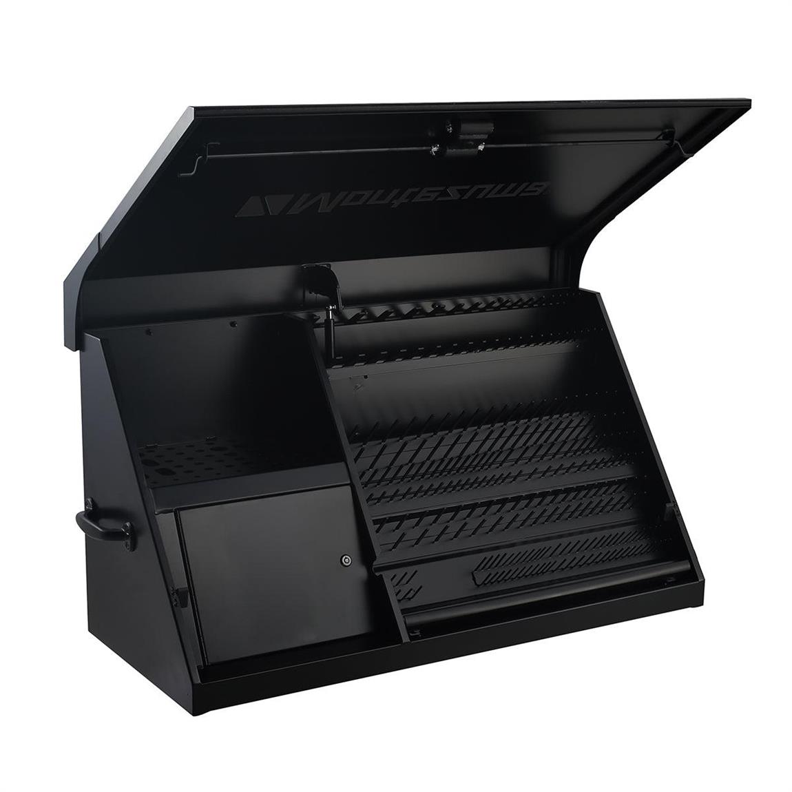 takuma Montezuma DX411FB Triangle Toolbox, 41 X 18 In, Steel, Flat Black