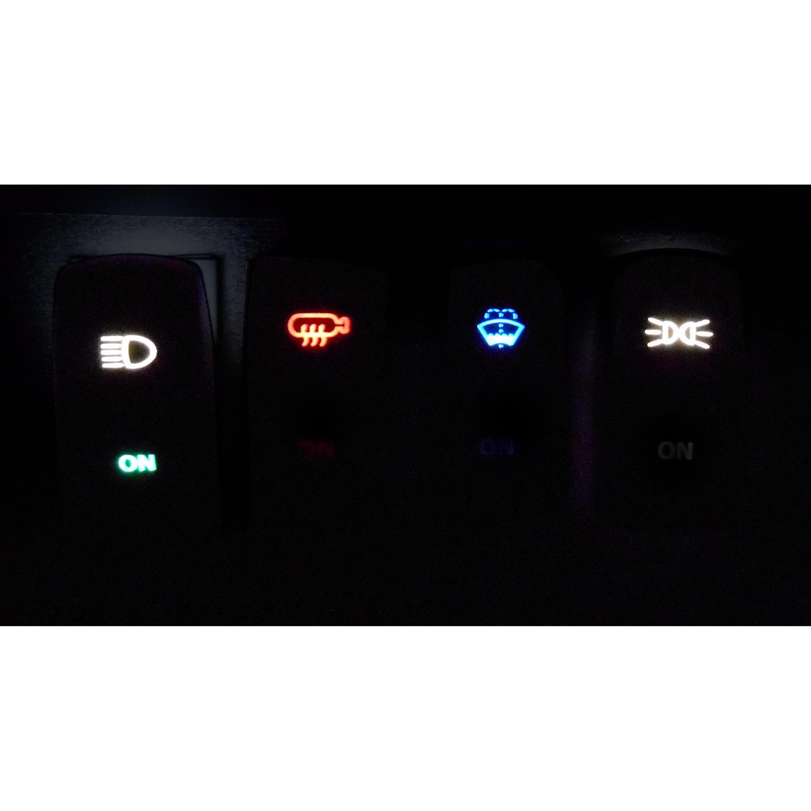 New Vintage USA 21043-01 LED Backlit Rocker Switch Defog Icon