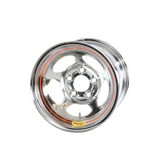 Bassett 58AC2WC 15X8 Inertia 5on4.75 2 Backspace Wissota Chrome Wheel