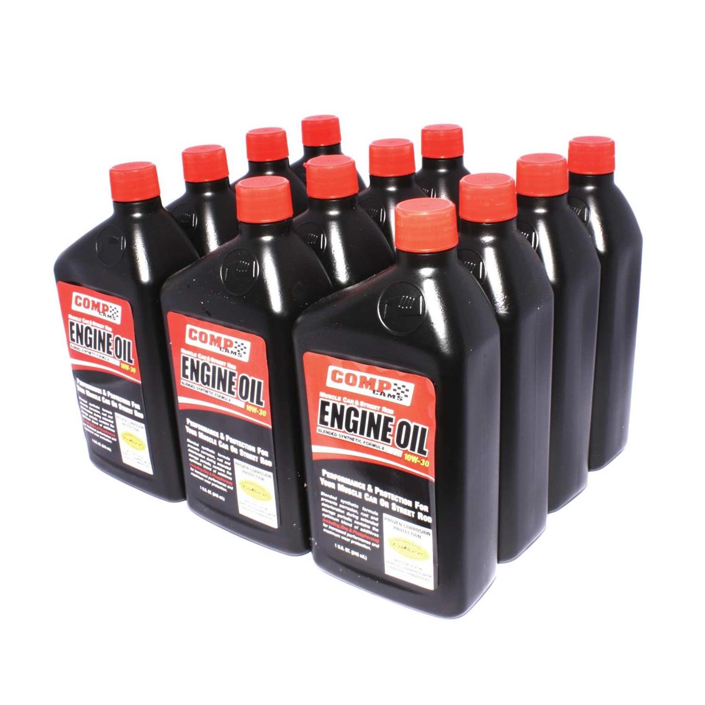 COMP Cams 159412 SemiSynthetic Motor Oil, 10W30, 12 Quart Case
