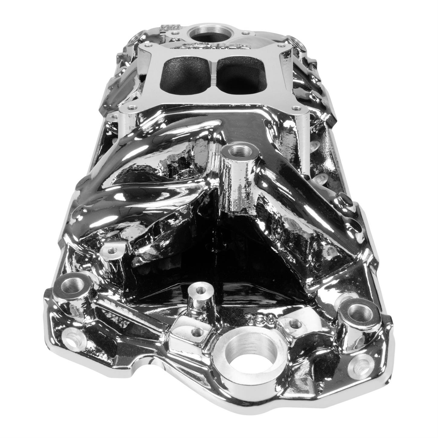 Edelbrock 7501-CP Performer RPM Air-Gap SBC Intake, Chrome Plasma