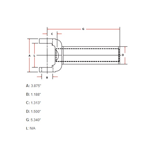 TCI 965350 TH400 Trans Slip Yoke for N1350 Series UJoints