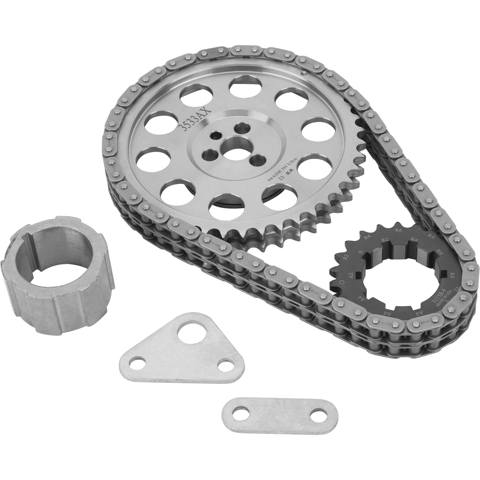 LS Double Roller Billet Timing Set, 3 Bolt, No Sensor